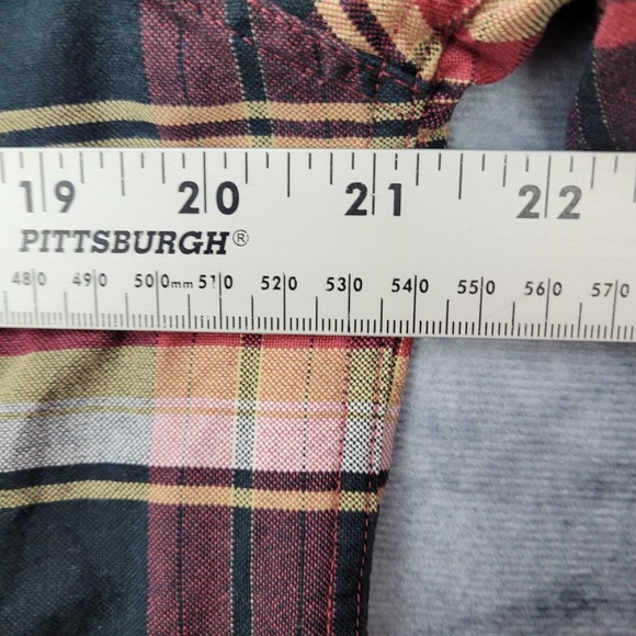 Larry Mahan Cowboy Collection Mens Shirt SZ M Multi Color Plaid Long Sleeve - Picture 6 of 11